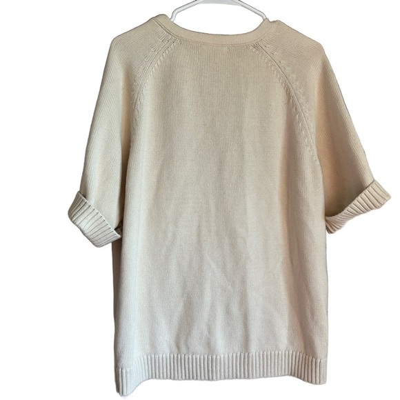 Lands End Cream Colored Button Front Cardigan Women’s Size XL - Picture 3 of 10